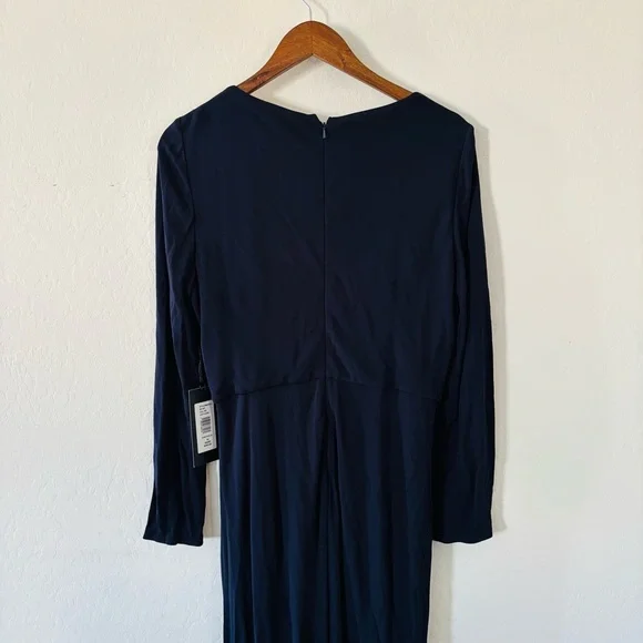 david meister blue dress New David Meister Blue Beaded One Shoulder Cocktail Dress